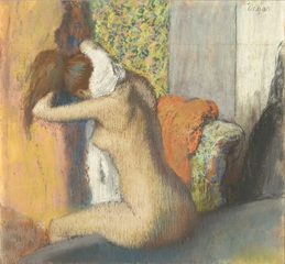 Woman drying her neck, after her bath,Edgar Degas