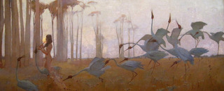 Spirit of the plains (detail),Sydney Long