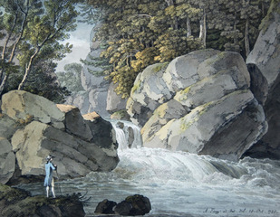 At the Waterfall (detail),Adrian Zingg