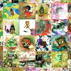 "Ode to Black Betty, Video Quilt, Vintage Floral,Forest Allread
