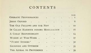 Contents page from Arnold Bennett\'s Things That Have Interested Me,