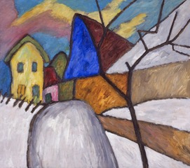 The Blue Gable,Gabriele Münter
