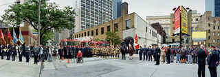  Corner of the Courageous, Repatriation Ceremony for Sergeant Martin Goudreault, Grenville St., Toronto, Ontario, June 9th, 2010,Scott McFarland