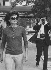 Jackie Onassis and Ron Galella on Madison Avenue ,Ron Galella