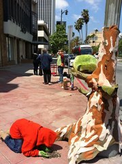 Giving Tree,Yarn Bombing Los Angeles, California Poppy Collective
