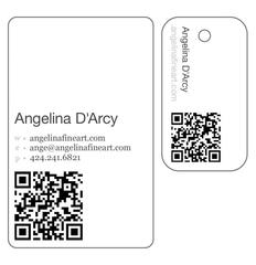 Business Art·Card example, back of card,Angelina Darcy