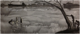 Blessing in the Miami River,José Bedia