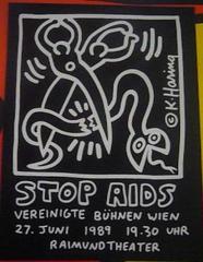 Design for Stop AIDS poster,Keith Haring