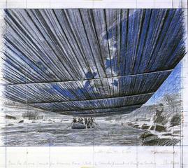 Over the River, Project for Arkansas River, State of Colorado, Drawing,Christo