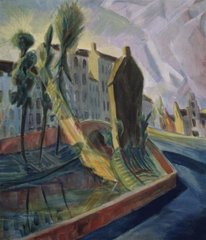 The Augustijnenrei at Bruges in the Morning,Erich Heckel