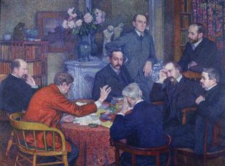 The Reading by Emile Verhaeren,Théo van Rysselberghe