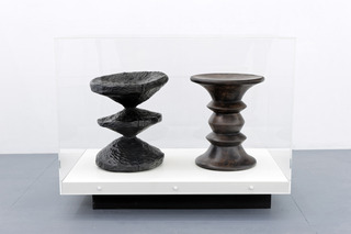 Stool Series (Ethnographical Zig Zag Stool, Eames Walnut Stool),Matthew Darbyshire