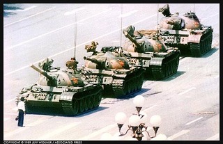 A lone man stops a column of tanks near Tiananmen Square, Beijing, China,Jeff Widener