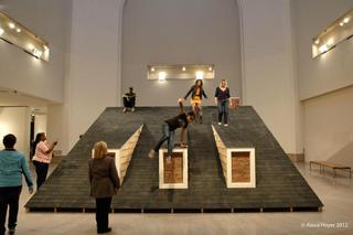 The Eastern Oracle: We Will Tear the Roof Off the Mother, Brooklyn Museum, exterior interaction view,Heather Hart