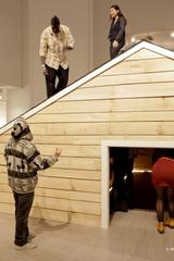 The Eastern Oracle: We Will Tear the Roof Off the Mother, Brooklyn Museum, interaction view,Heather Hart