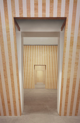 Leaning Walls Installation ,Daniel Buren