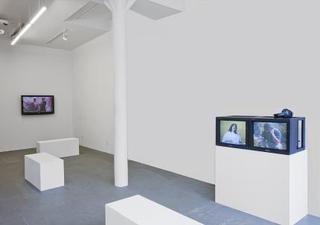 (installation view) Video Works (1997-2002) at Brennan & Griffin, NY,Michele O\'Marah