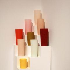 Untitled (9 tumblers in a stepped corner pyramid),George Stoll