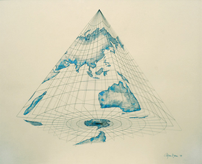 Isometric Systems in Isotropic Space - Map Projections: The Pyramid (The World from Below),Agnes Denes