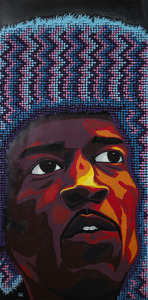 20120805170820-6_andre_woolery_jimi_hendrix_electric_feel_2011_over_3_000_thumbtacks_and_oil_paint_26_x_48_in