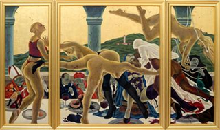 The Cloisters Last Supper/Arabesque Spread (bottom panel),Masami Teraoka