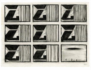 Einstein on the Beach storyboards 1-13 (detail),Robert Wilson
