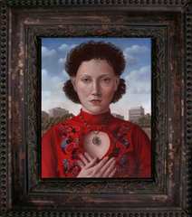Young Woman With Red Sweater,Amy Hill