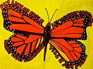 Fly like a butterfly, sting like a Bee Gee,Laura Kikauka