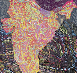 India (detail),Paula Scher