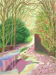"The Arrival of Spring in Woldgate, East Yorkshire in 2011 (Twenty Eleven)" (One of a 52 part work),David Hockney