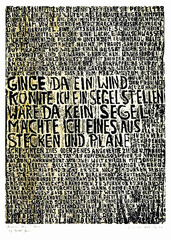 Buckower Elegien, Motto, Bertolt Brecht, Series II #2 of 8 images,Ilse Schreiber-Noll