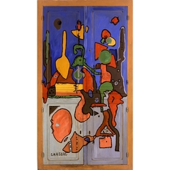 Grande porte de bois peint ,Gaston Chaissac