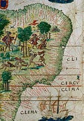 planche du Brésil, portulan,Atlas Miller
