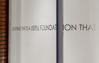 SOMETHING THAT IS A USEFUL FOUNDATION ,Robert Barry