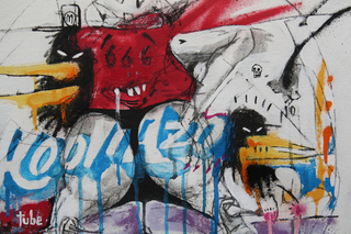 Sneak peek of detail shot of canvas created by Satterugly,Satterugly