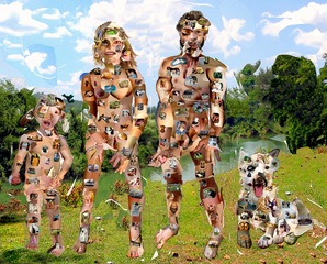 , Collage Family,Olaf Breuning