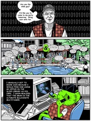 &man & e-Chair [Panel 3 of 6],Victor Romão, IAIN BAXTER&