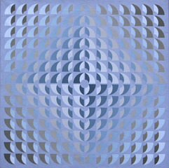 3-D blue & gold segments,Alice Sielle