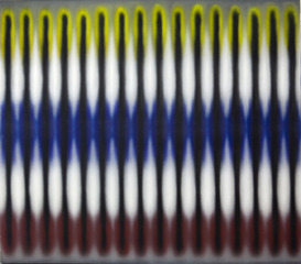 Blue, Red and Yellow Grid,Barrie Cook