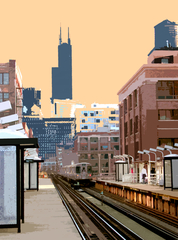 Chicago Avenue L Stop,Kevin Swallow