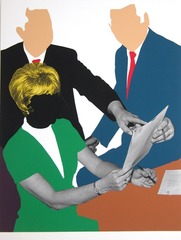 Three Government Personnel Considering and/or Deciding,John Baldessari