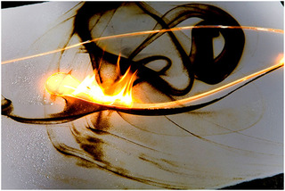 detail of artist\'s process,