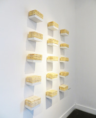 Folded tied, Knotted and Stacked - The Package Project ,Patricia Schnall Gutierrez