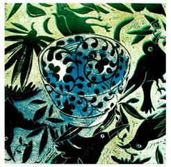 Bowl on a Bird cloth,Tania Beaumont