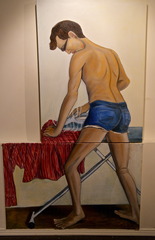 Self Portrait ironing,Corey Thering