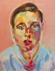 BLOODY NOSE GUY,  "O" from the series Broken People ,Chaveli Sifre