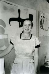 Agnes Martin in Her Studio,