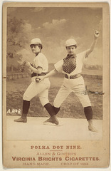 Card No. 8, from the advertising card series "Cabinet Photos, Allen & Ginter" (H807, Type 2), issued by Allen & Ginter to promote Virginia Brights Cigarettes,