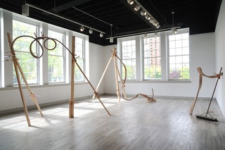 Installation view of *Spatial Drawings III, IV, V* ,Emily Hermant