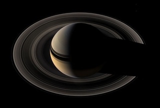 Northern View of Saturn and the Darker Side of the Rings, Cassini, May 9, 2007 ,MICHAEL BENSON